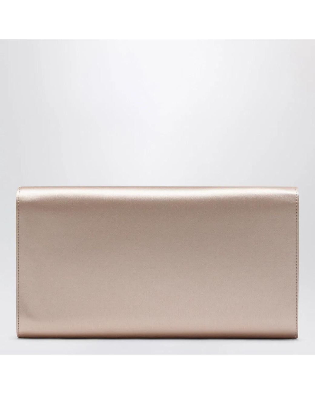 Roger Vivier Pink Light Satin Clutch Bag With Buckle