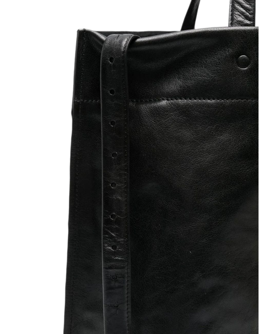 Lihann George Black Jani Leather Tote Bag