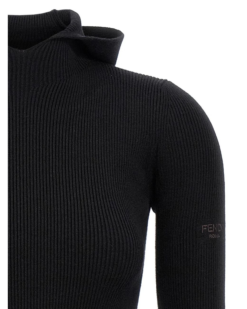 Fendi Black Hooded Dress