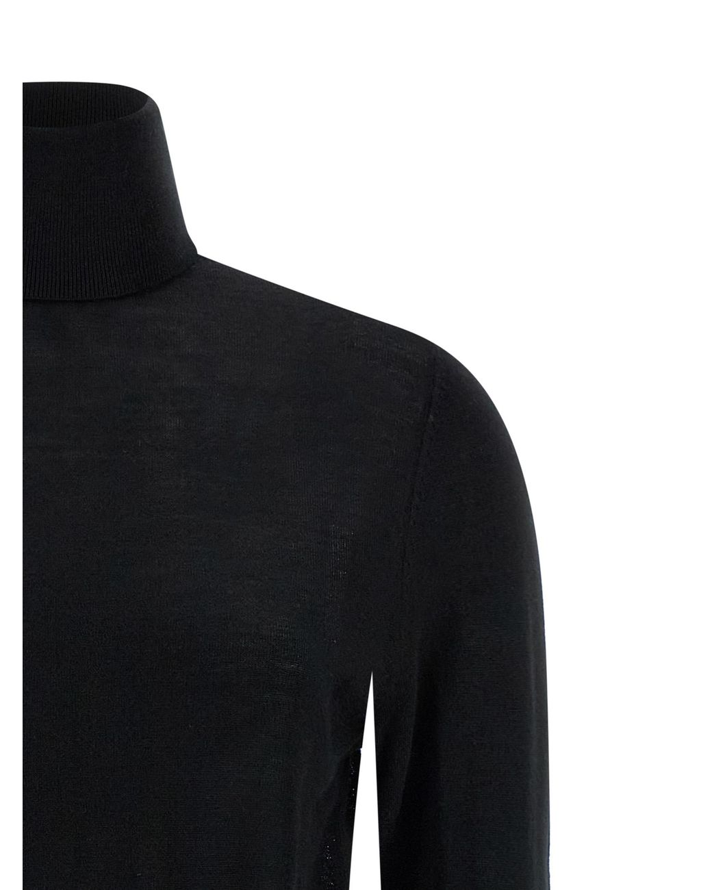 Totême  Black 'Double-Sleeve' Turtleneck Sweater
