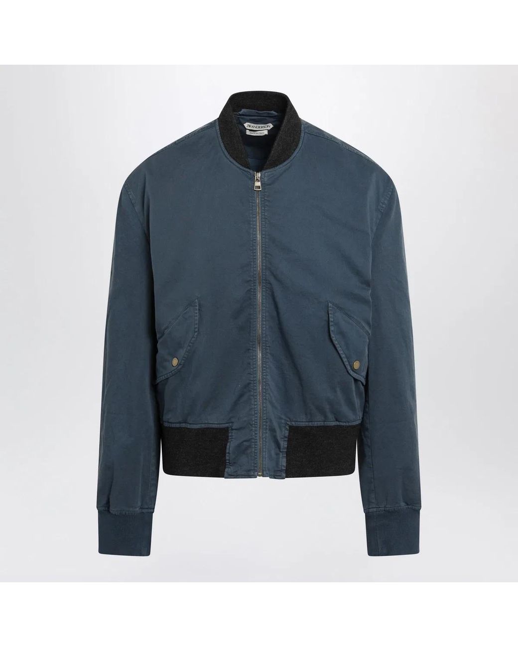 J.W. Anderson Blue Cotton Jacket With Vintage Finish for men