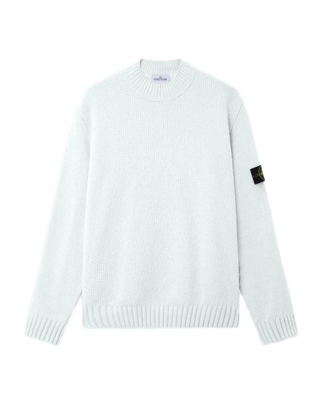 Stone Island White Crew Neck for men