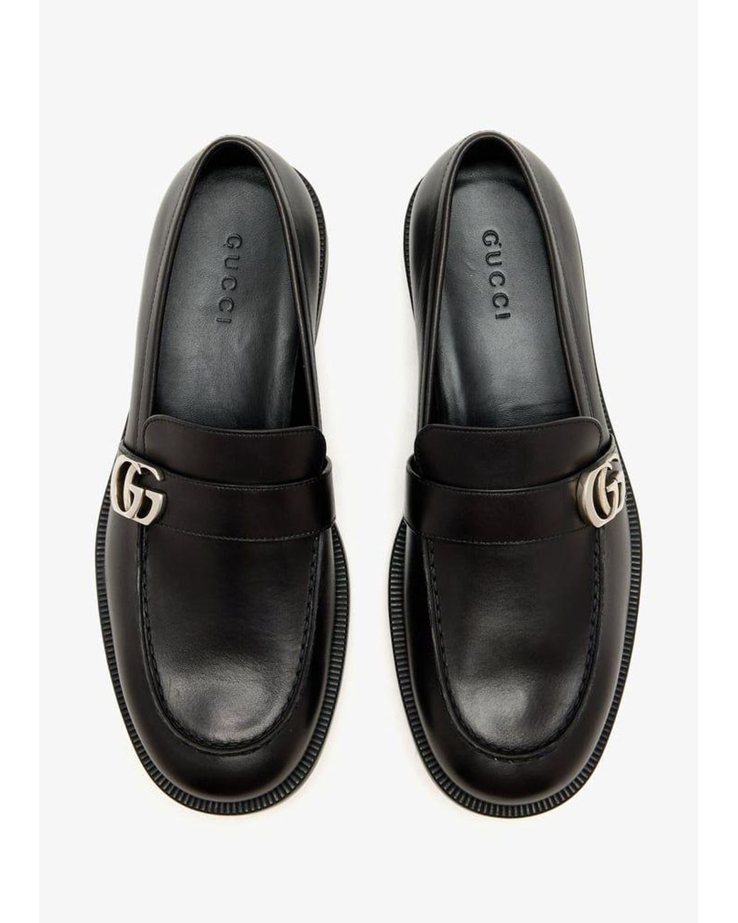 Gucci Black Mocassino Blk Loafers for men