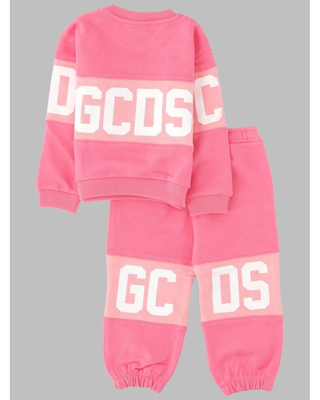 Gcds Pink Baby Girls Sweatshirt & Jogger Pants Set