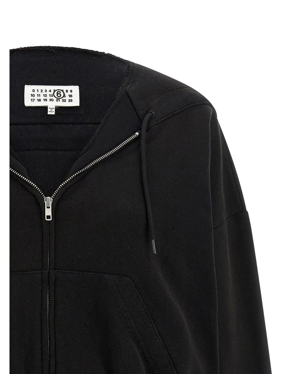 MM6 by Maison Margiela Black Trompe L'Oeil Hoodie