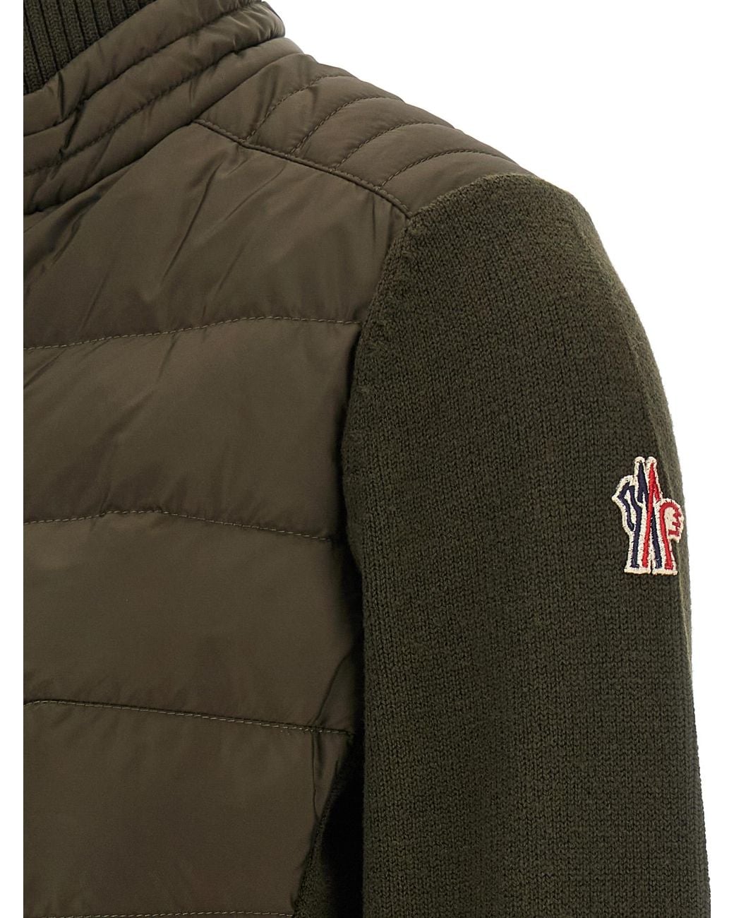 Moncler Green Padded Cardigan