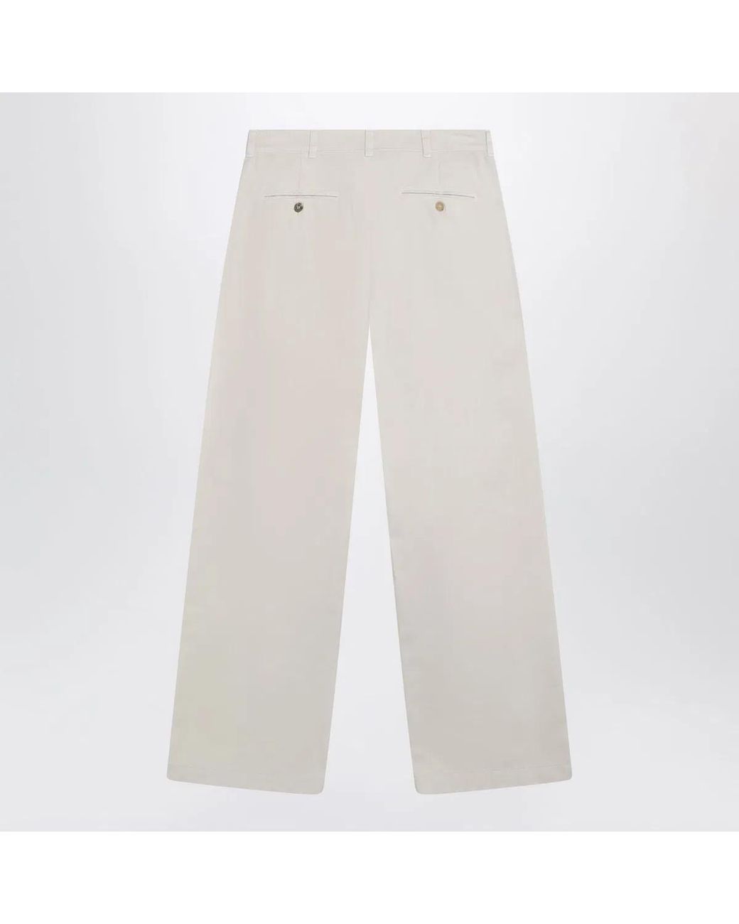 Prada White Sandcolored Trousers