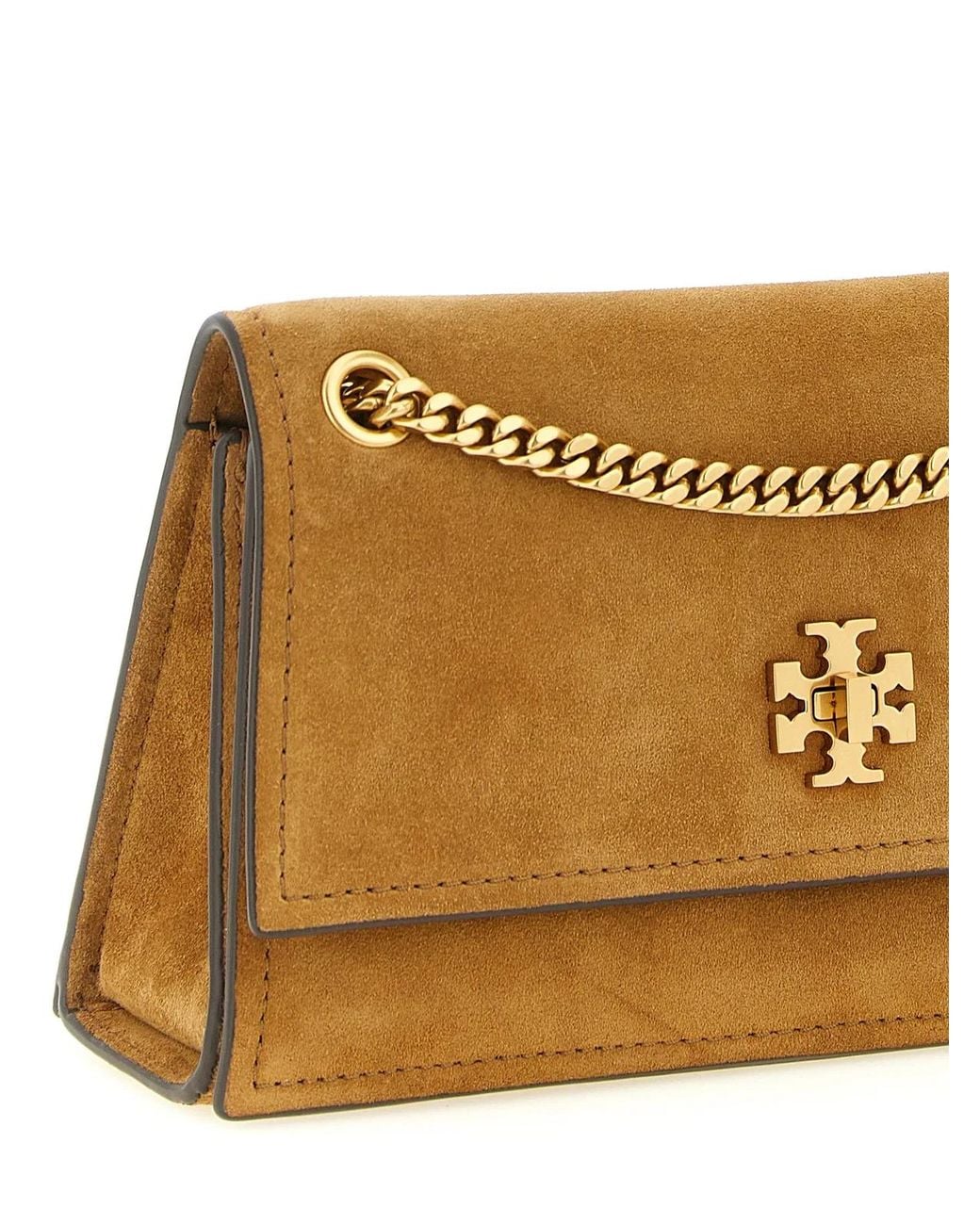 Tory Burch Natural 'Mini Kira Turnlock' Shoulder Bag
