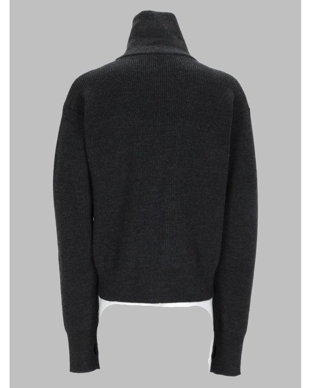 Lemaire Black 100% Wool Sweater for men