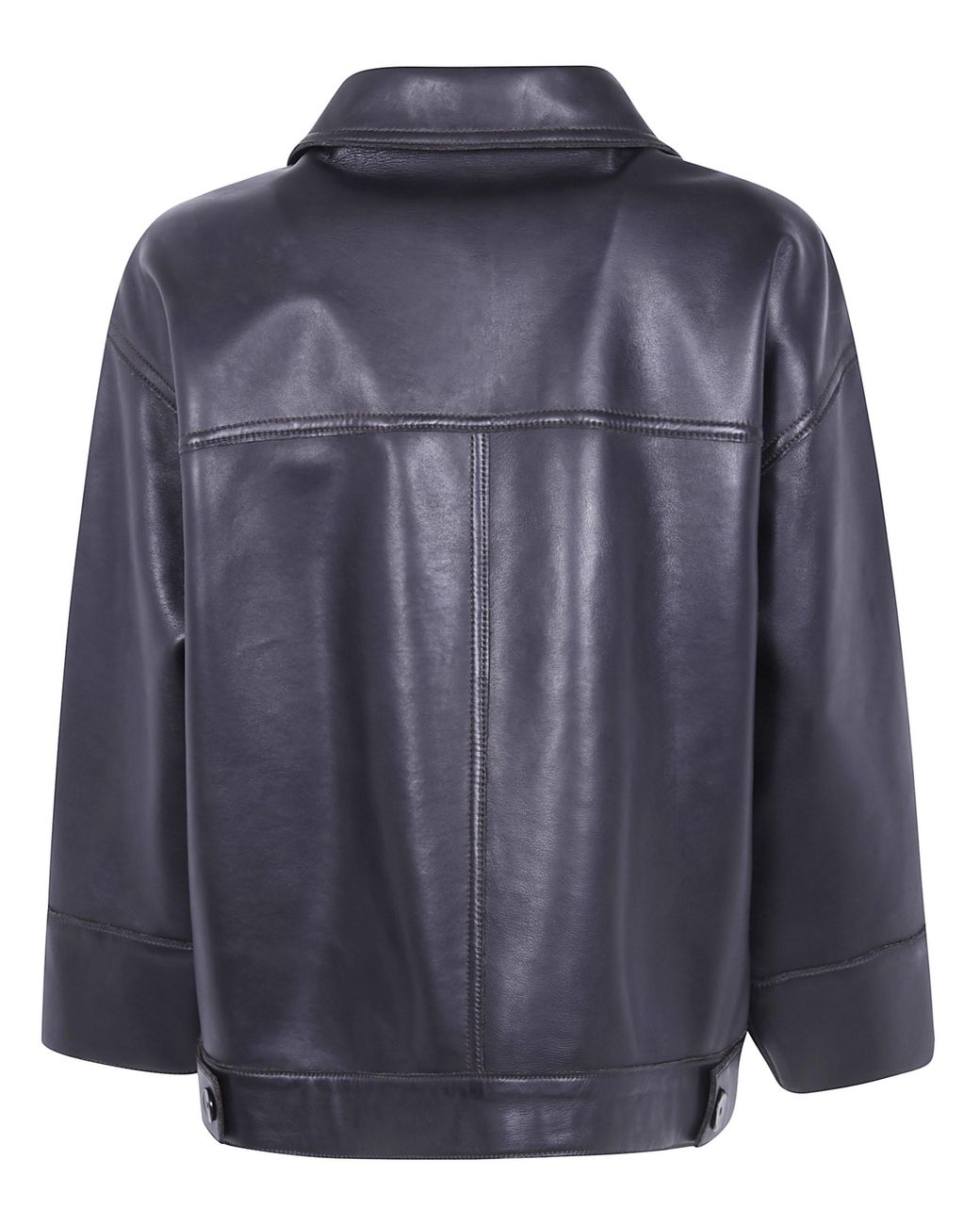 The Jackie Leathers Blue "Guya" Reversable Leather Jacket