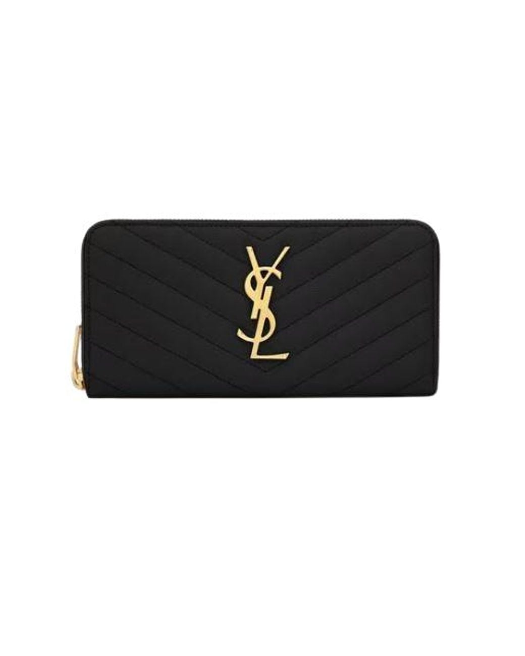 Saint Laurent Black Cassandre Wallet