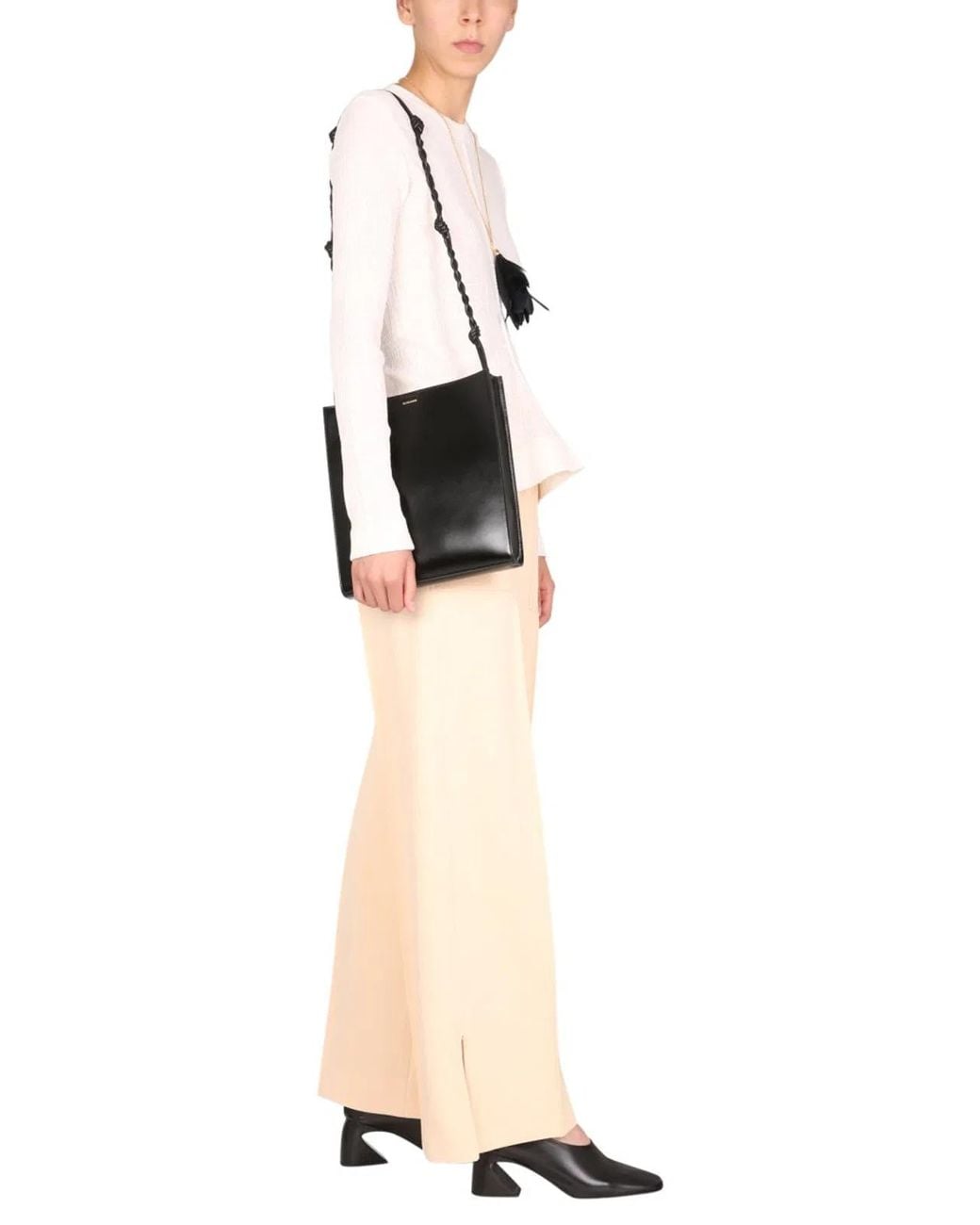 Jil Sander White Wool Pants