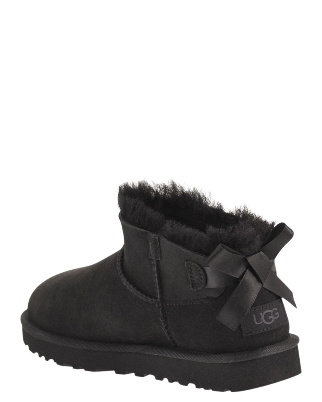 Ugg Black W Ultra Mini Bailey Bow