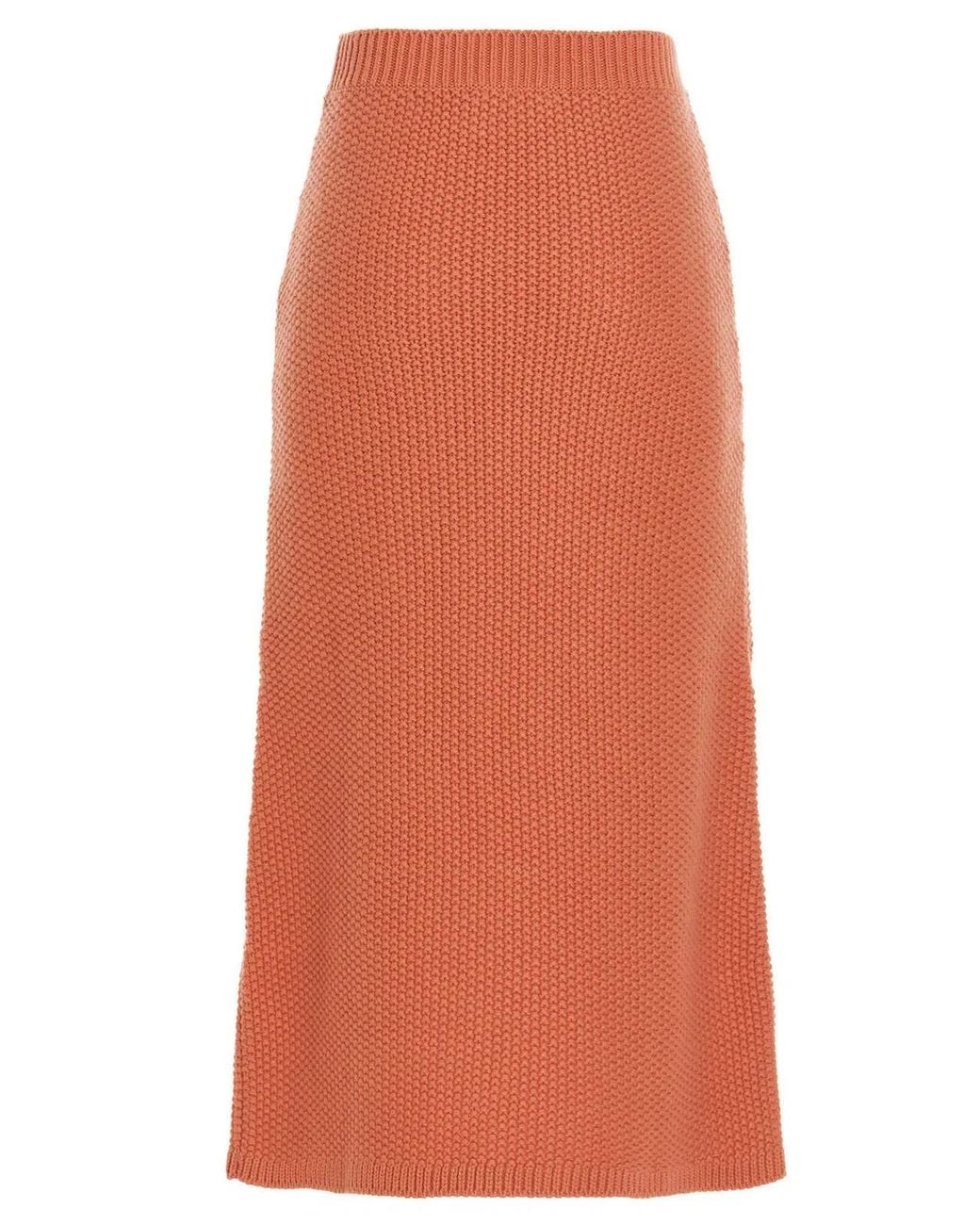 Chloé Orange Chloã Knit Long Skirt