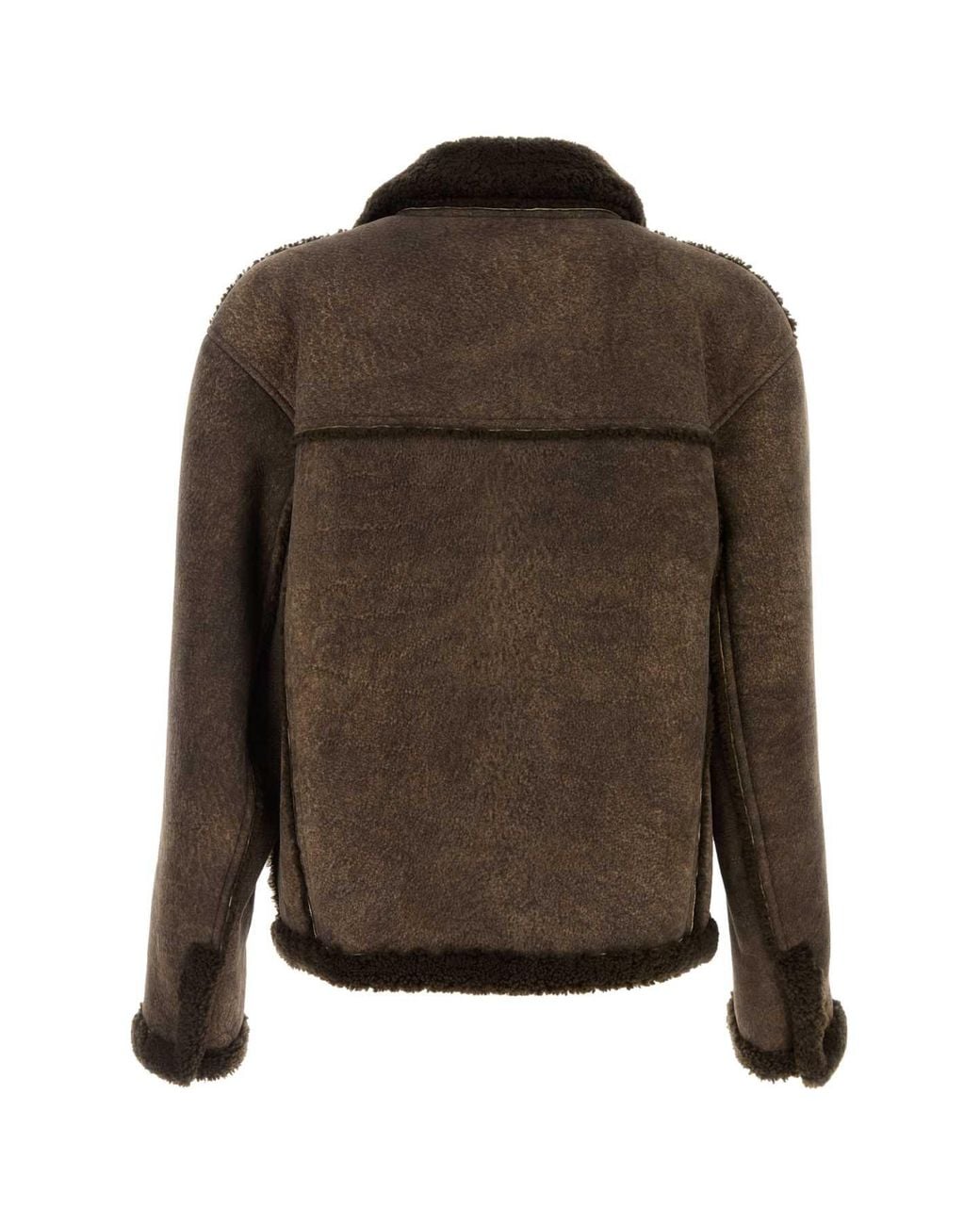 Giorgio Armani Brown Lamb Shearling Jacket For for men
