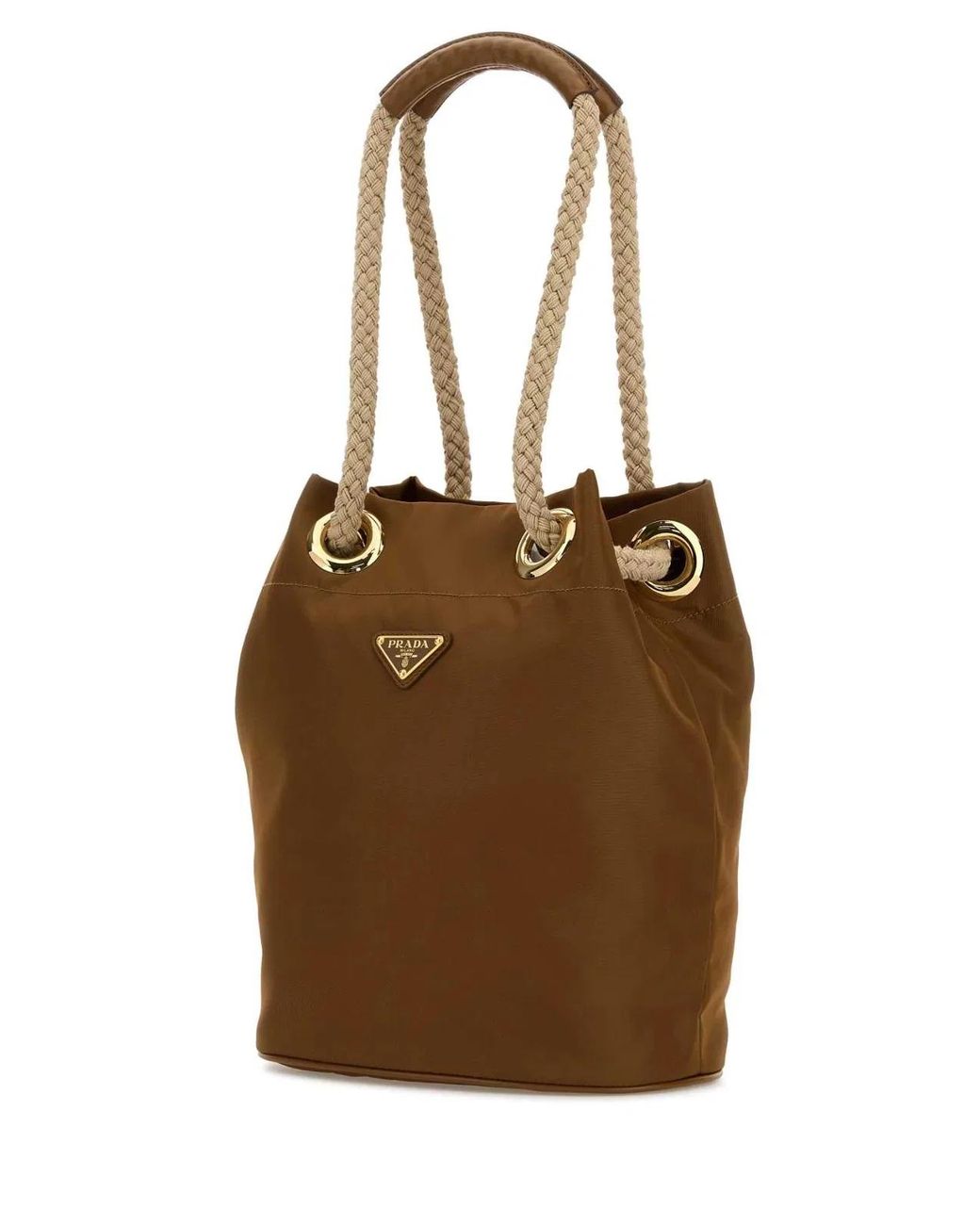 Prada Brown Mariner Large Re-Nylon Bucket Bag