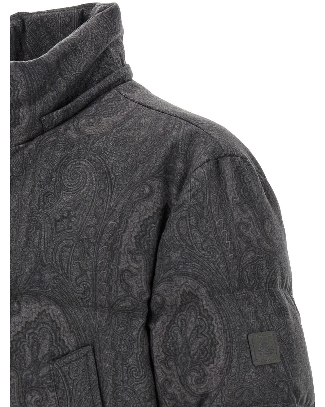 Etro Gray 'Arnica' Down Jacket for men