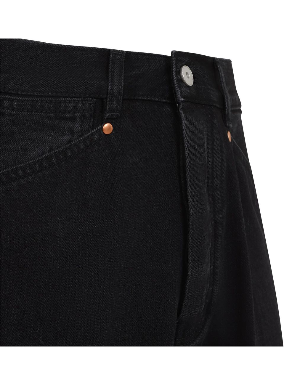 Lemaire Black Straight 5 Pocket Pants for men