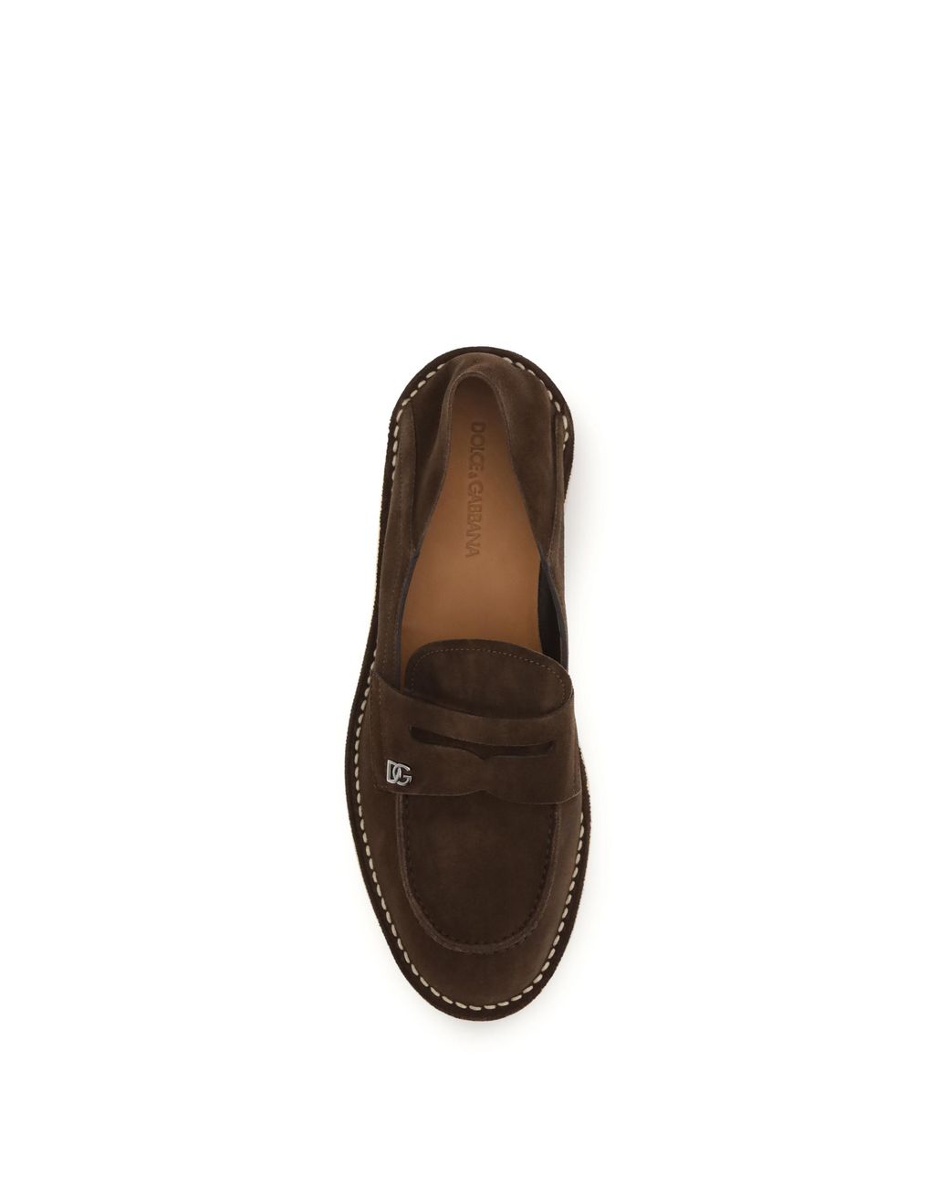 Dolce & Gabbana Brown New Florio Ideal Suede Calfskin Slippers for men