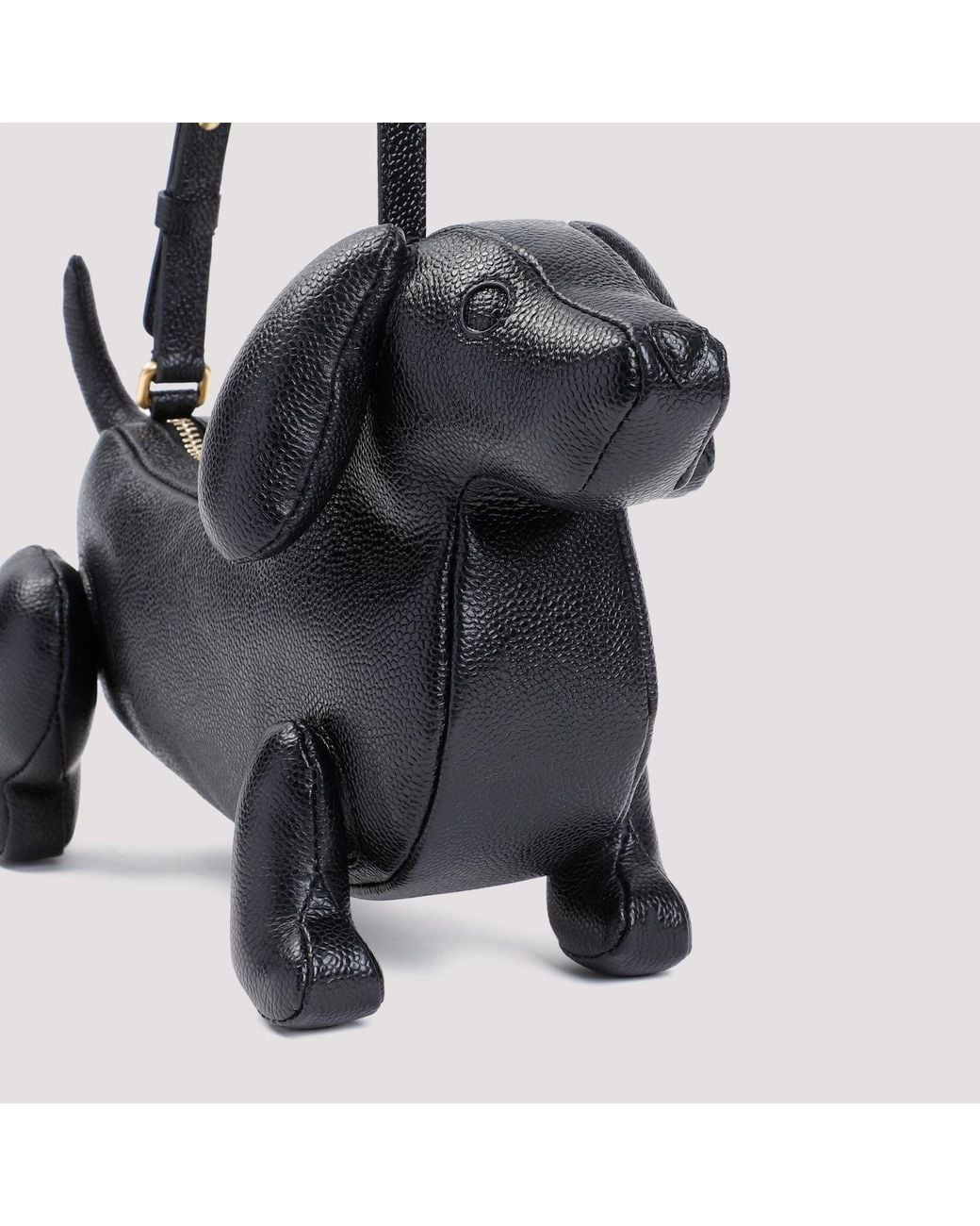 Thom Browne Black Hector Pebbled Leather Shoulder Bag