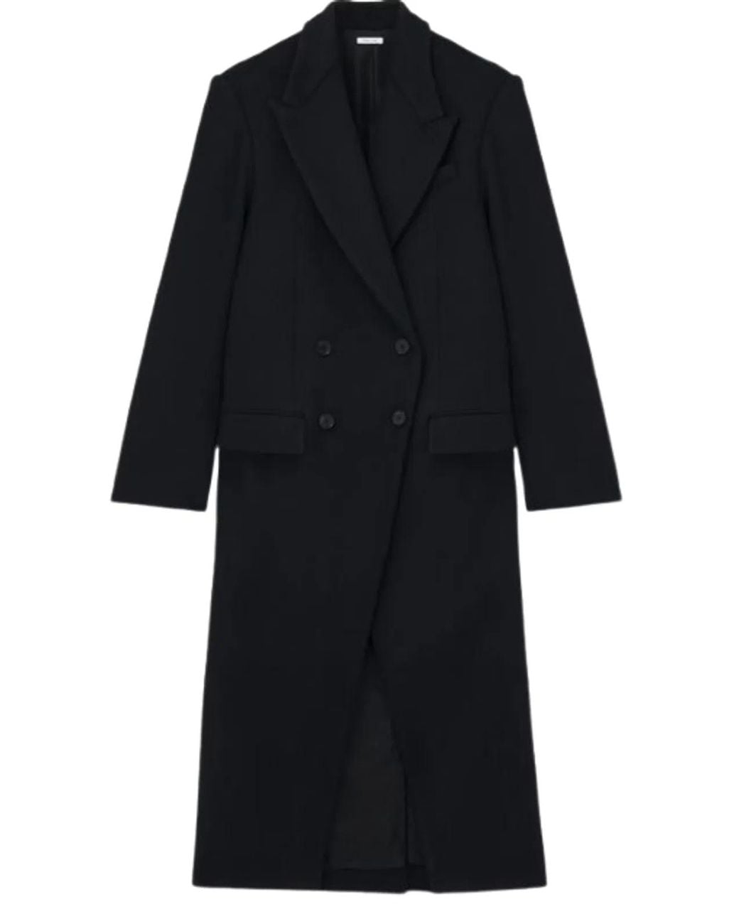 McQueen Black Tailored Overcoat