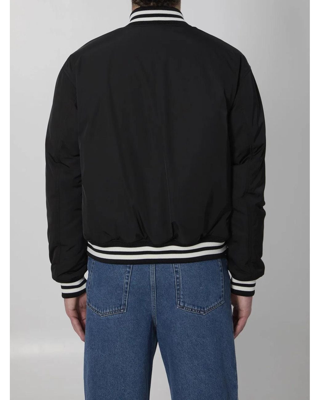 Gucci Black Reversible Nylon Twill Zip Jacket for men