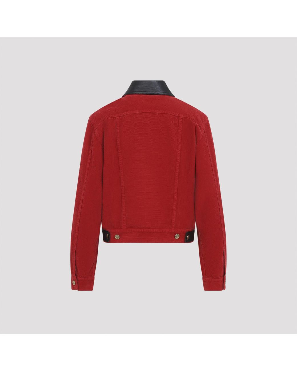 Versace Red Denim Garment-Dyed Jacket