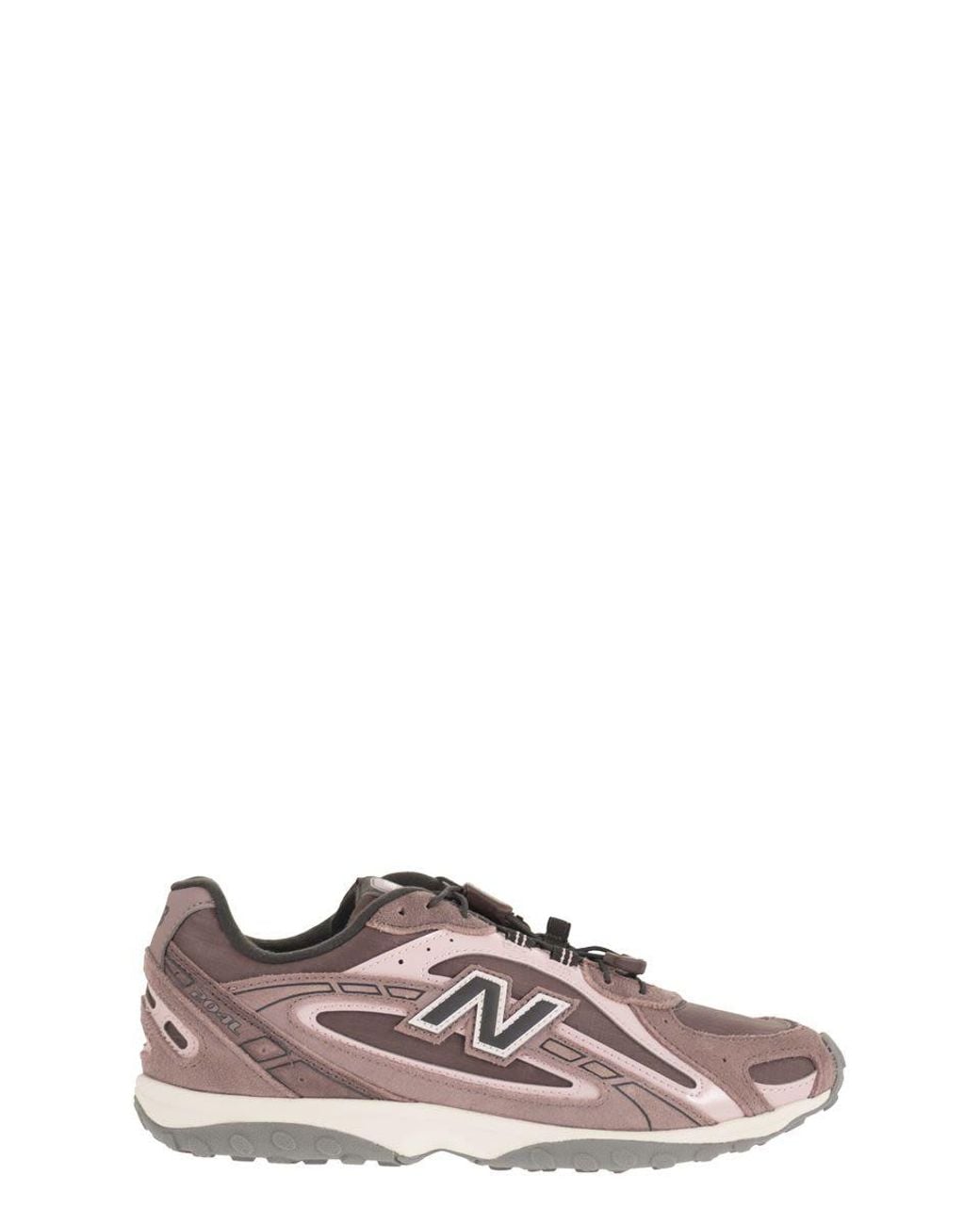 New Balance Pink Mesh And Suede Lifestyle Sneakers With Leather Details
