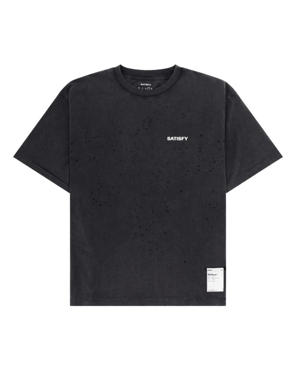 Satisfy Black T-Shirt Con Logo for men