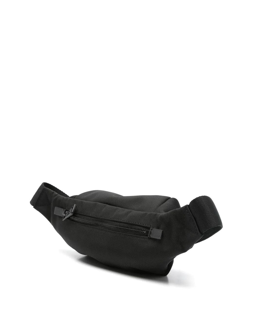 Moncler Black Durance Logo-Patch Zip-Fastening Belt Bag for men