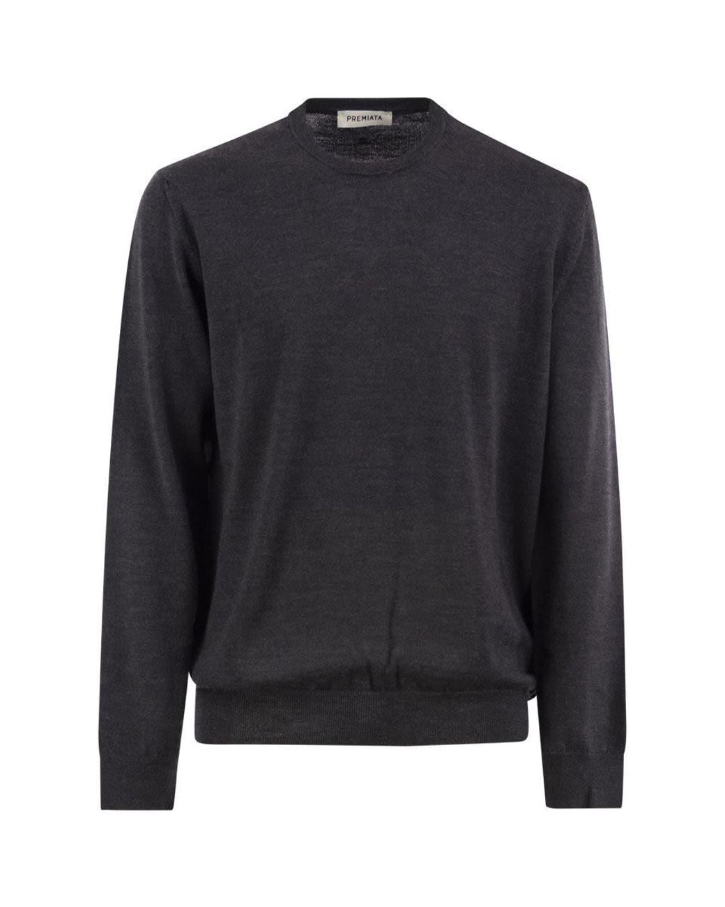 Premiata Blue Merino Wool Crew-Neck Jumper for men