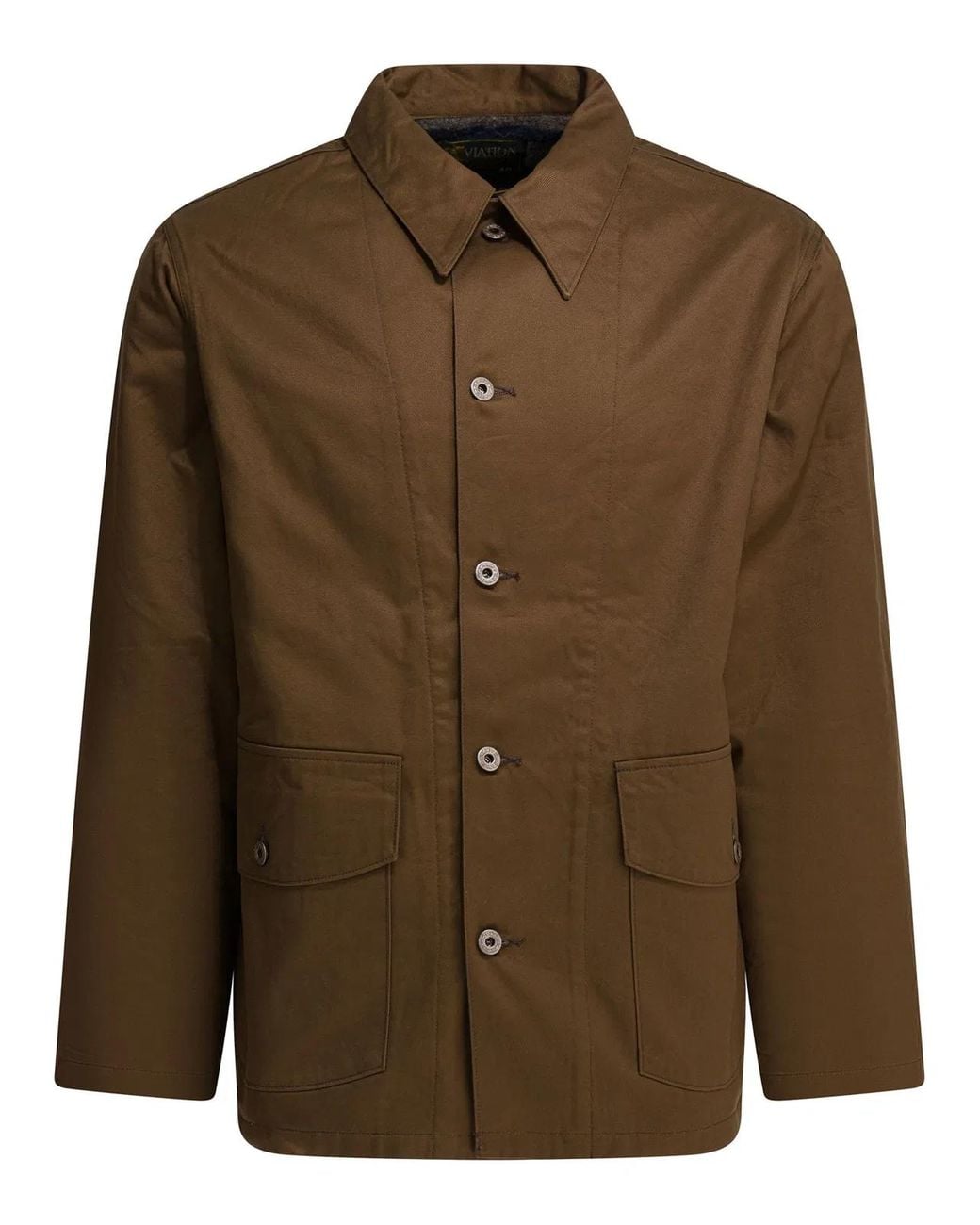 Buzz Rickson's Green "Aviation Associates" Overshirt Jacket for men