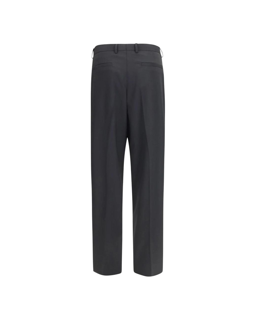 Dolce & Gabbana Blue Dolce & Gabbana Wide-Leg Wool Blend Tailored Pants for men
