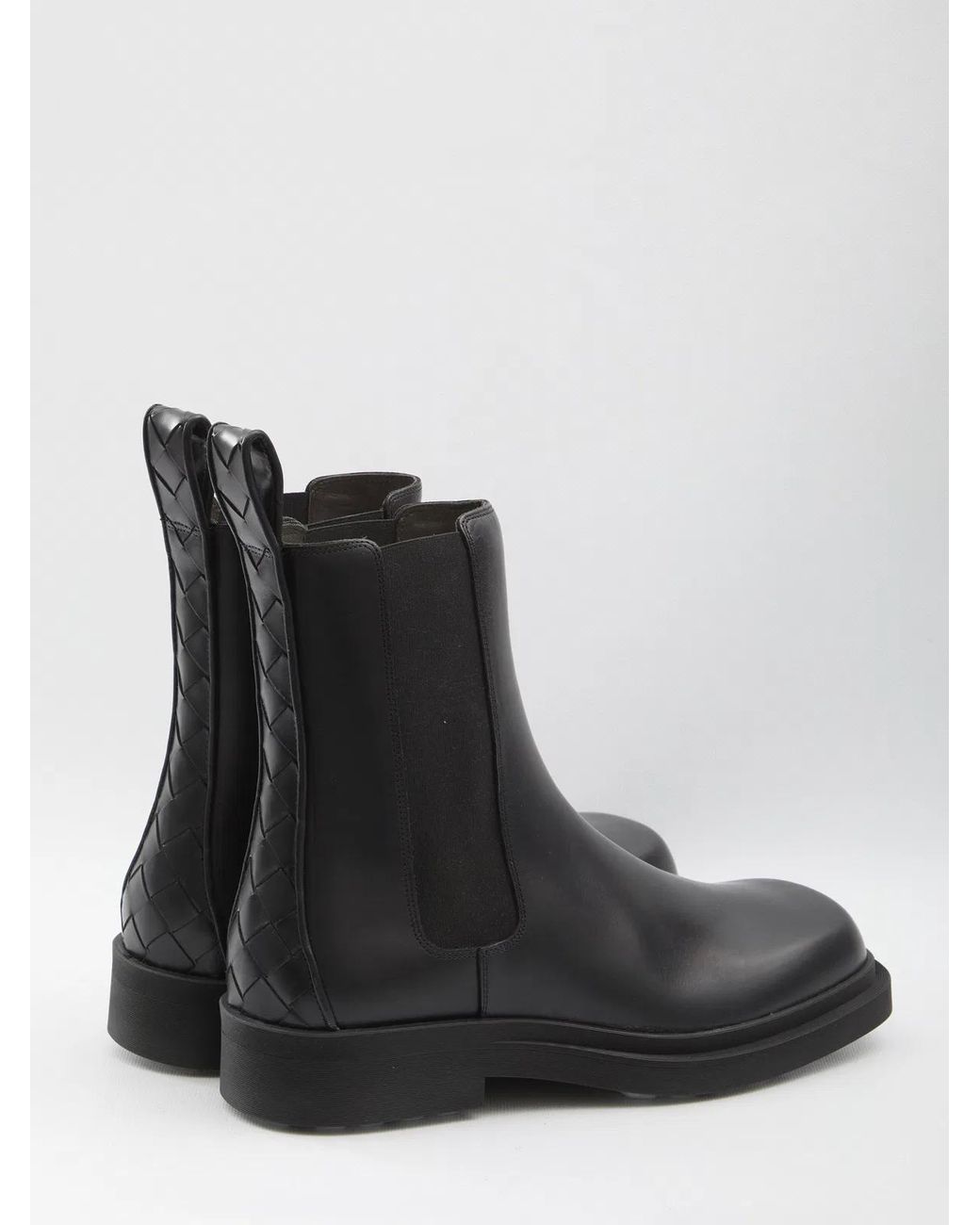 Bottega Veneta Black Calfskin Ben Chelsea Boot