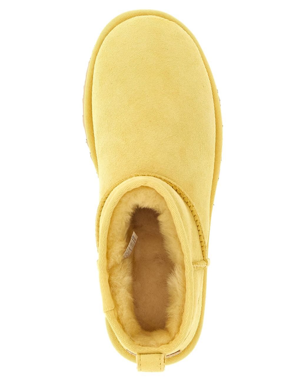 Ugg Yellow 'Classic Ultra Mini' Ankle Boots