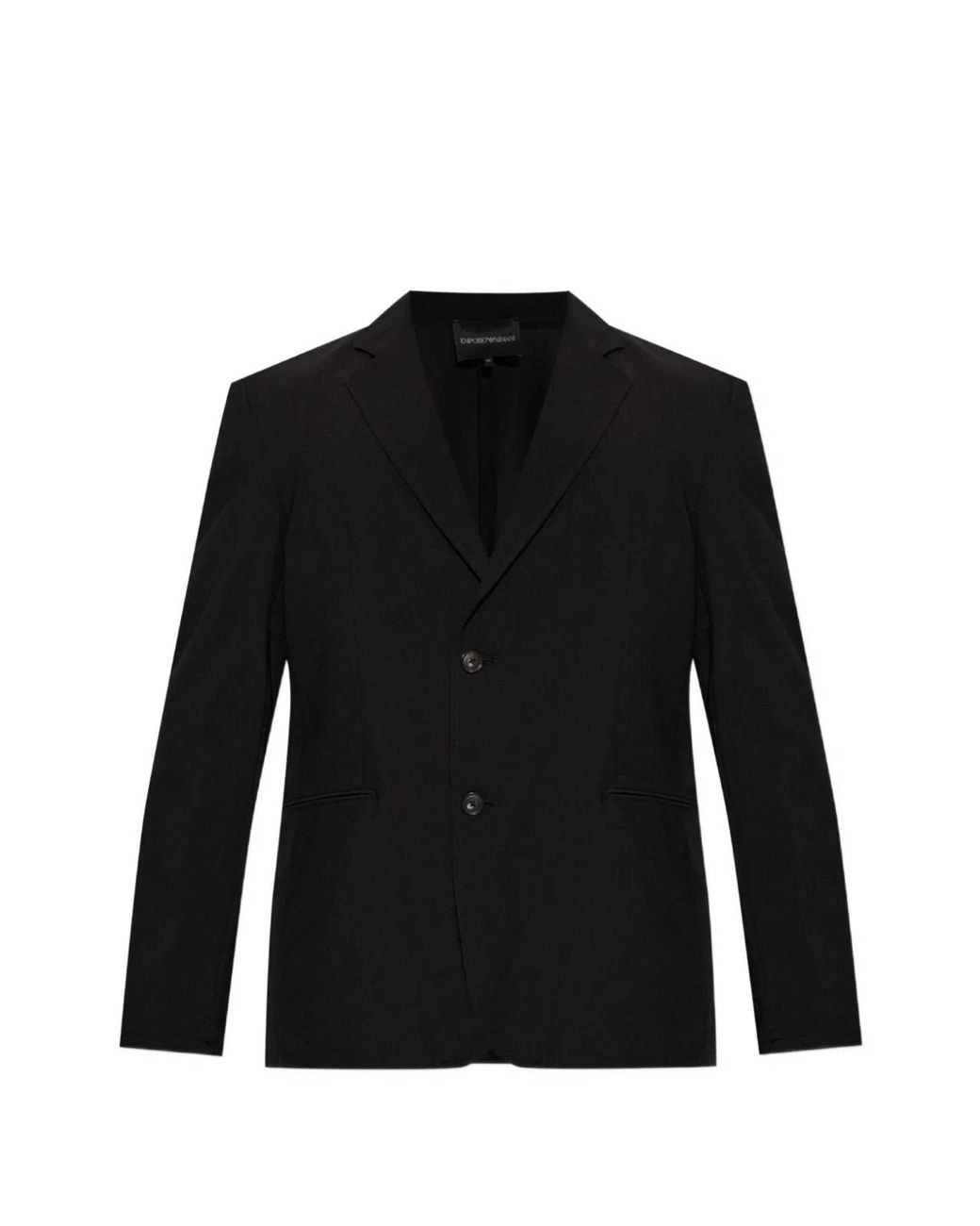 Emporio Armani Black Single-Breasted Jacket for men