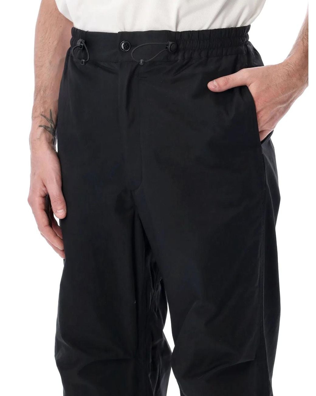 Nanamica Black Recycled Nylon Deck Pants for men