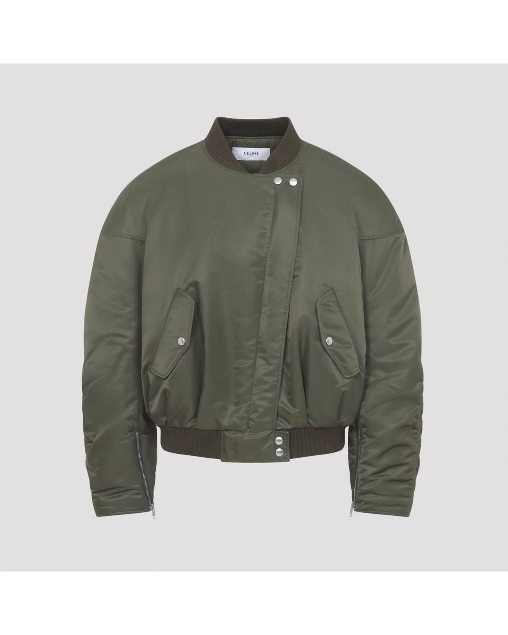 Céline Green Kaki Bomber Jacket for men
