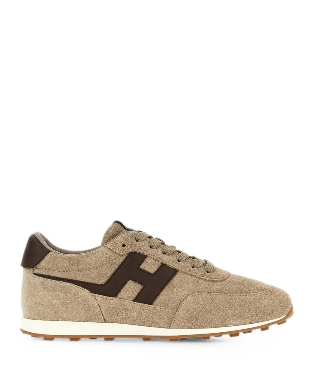 Hogan Brown Logo Sneakers for men