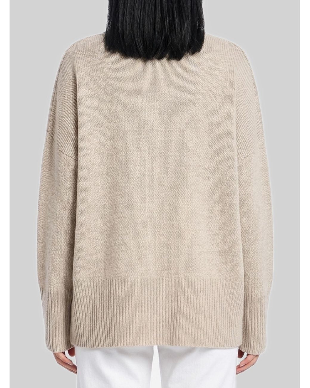 Lisa Yang Natural Mila Crew-Neck Sweater