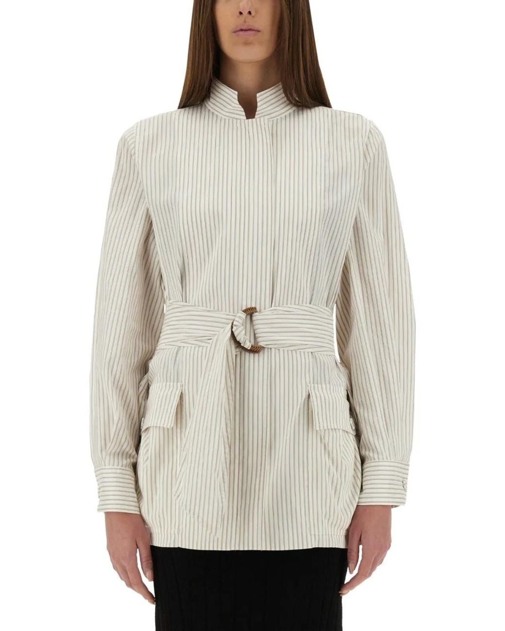 Fendi Natural Cotton And Silk Blouson