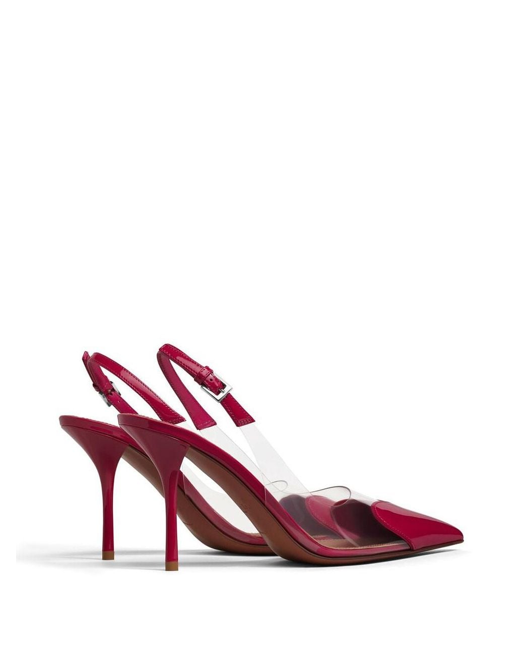 Alaïa Pink Alaia Two-Tone Pvc And Leather Pumps