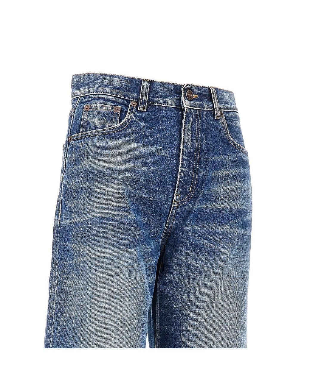 Chloé Blue Raw-Cut Hem Jeans