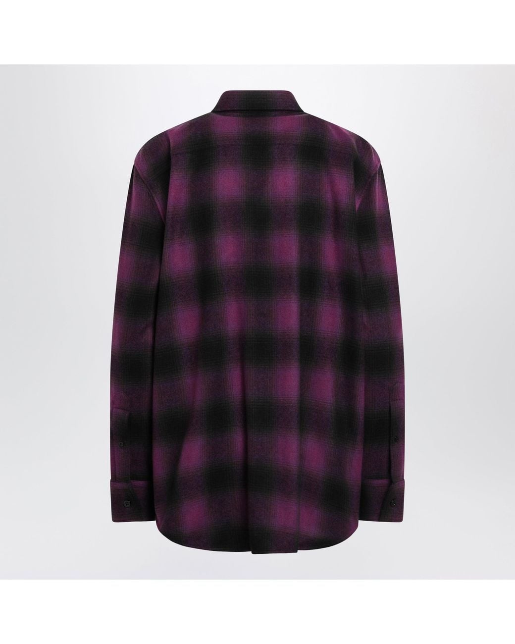 Balenciaga Purple Checked Shirt