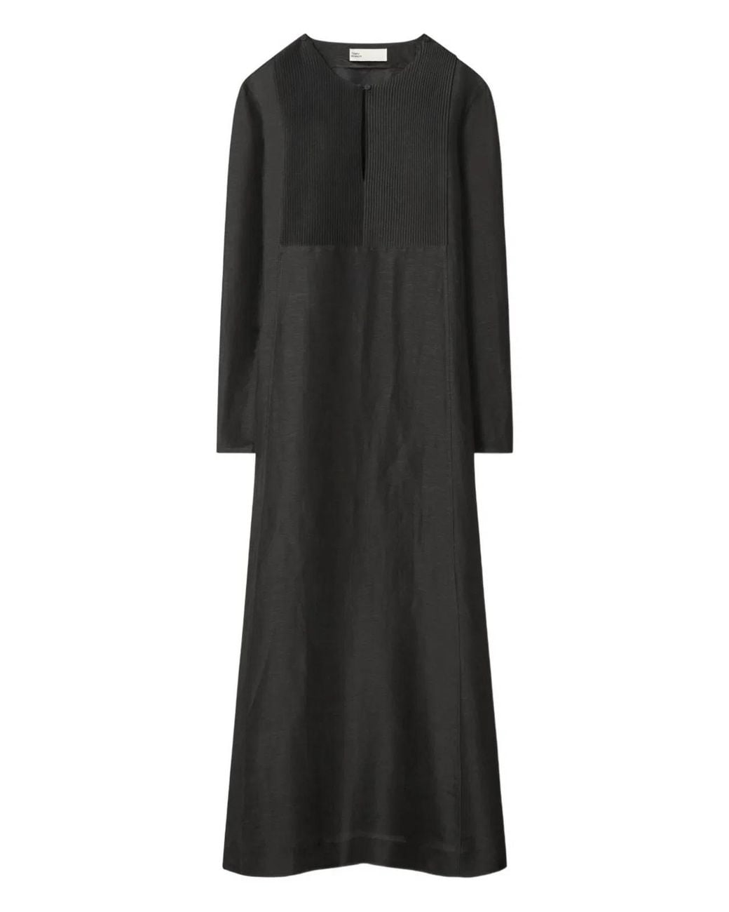 Tory Burch Black Long Linen Caftan