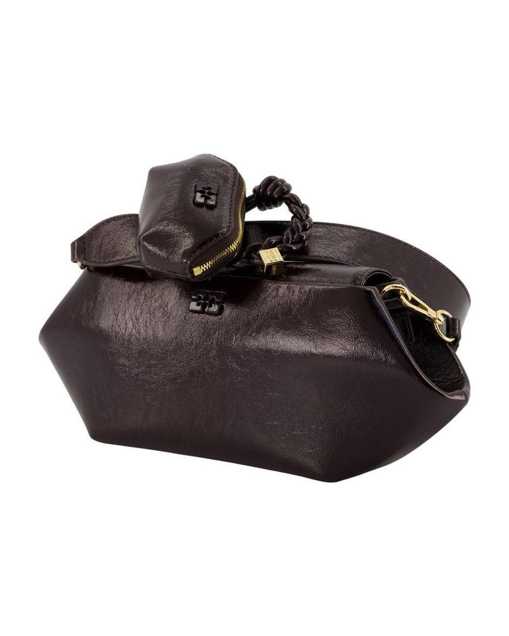 Ganni Black Bou East/West Shoulder Bag