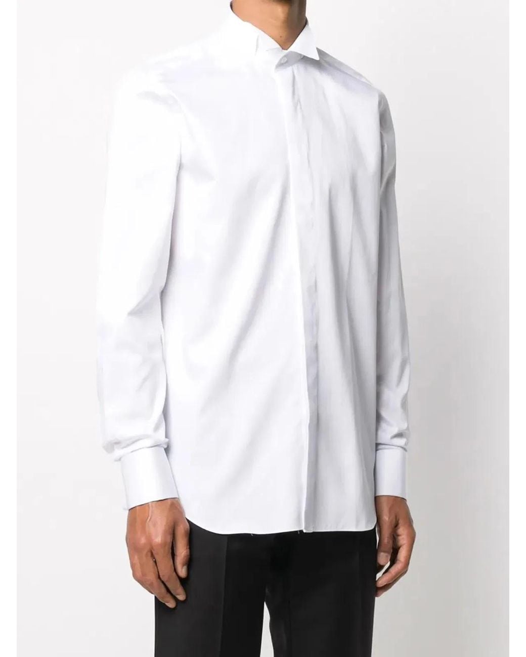 Xacus White Cotton Shirt for men