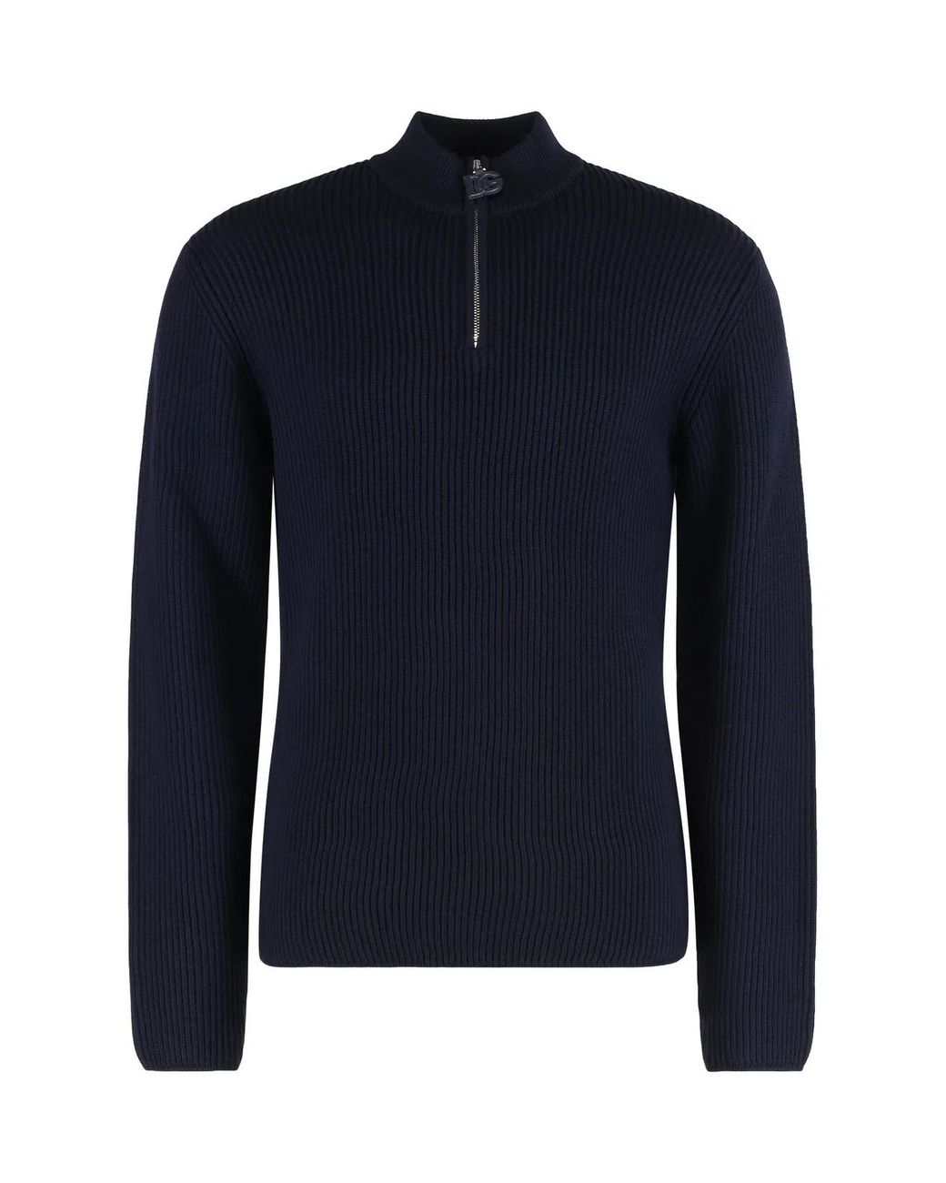 Dolce & Gabbana Blue Sweater Virgin Wool for men