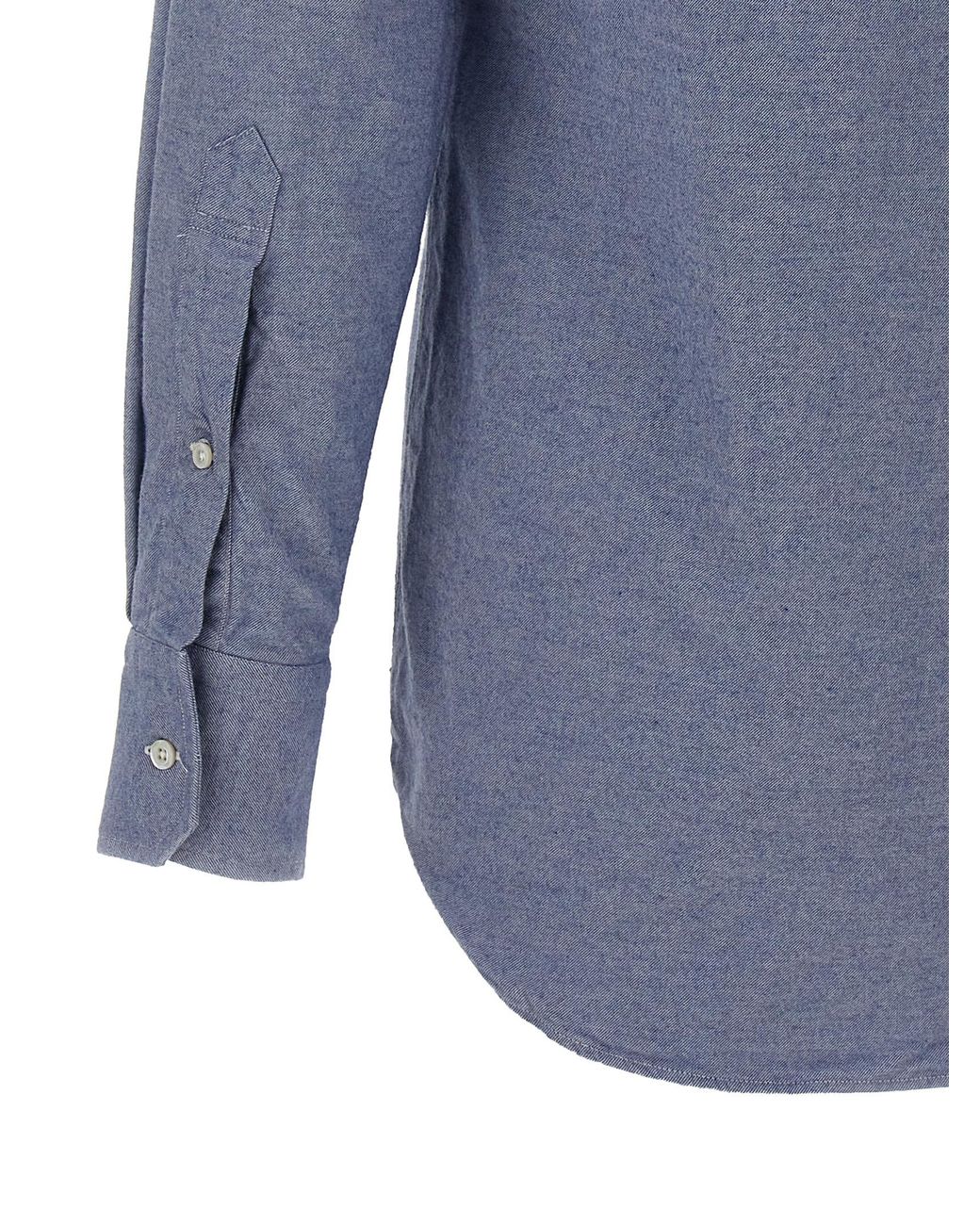 Thom Browne Blue '4 Bar' Shirt for men