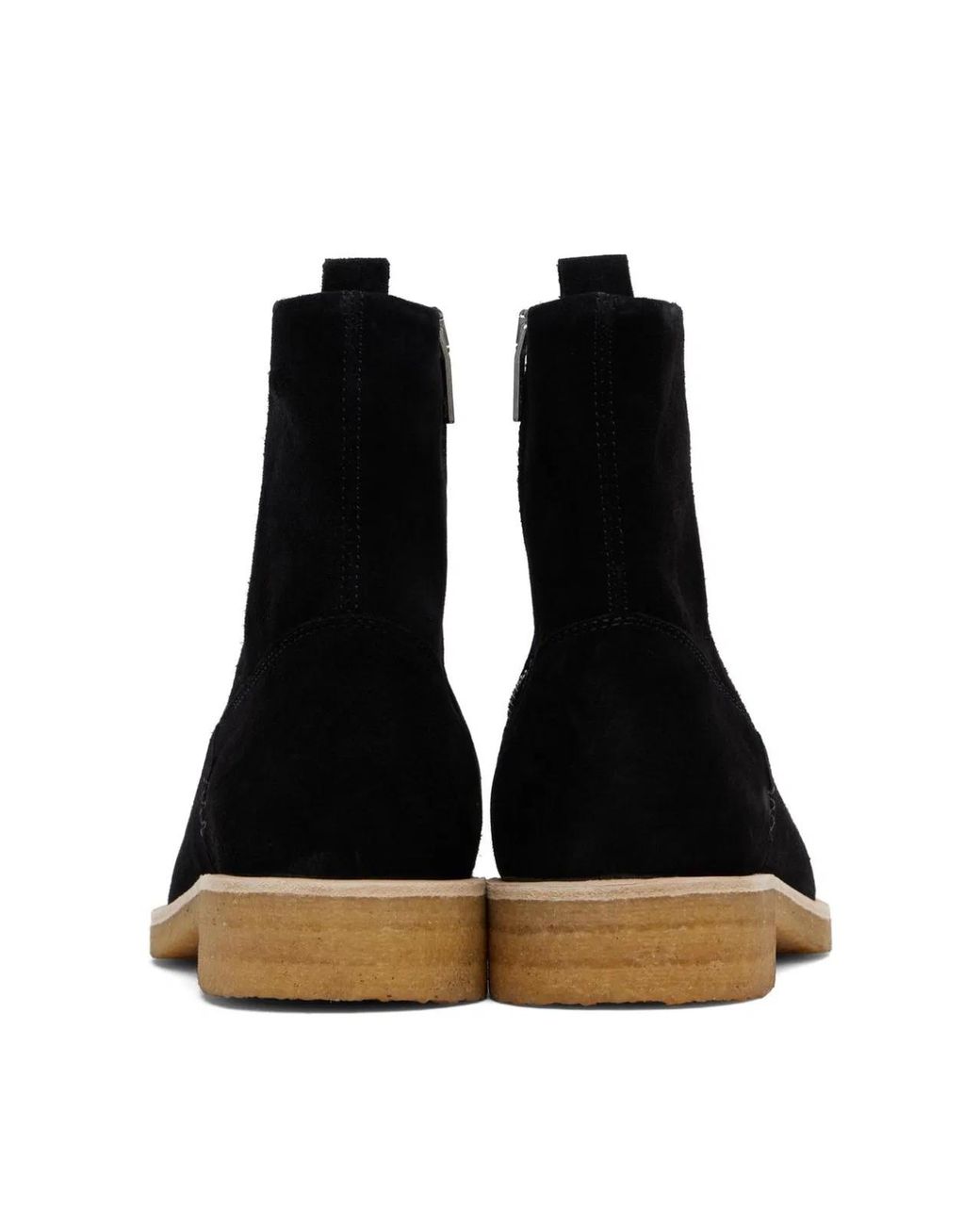 Represent Black Crepe Suede Chelsea Boots for men